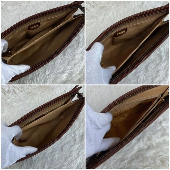 Authentic Gucci Second Bag GG Canvas Leather Brown - Picture 7 of 13